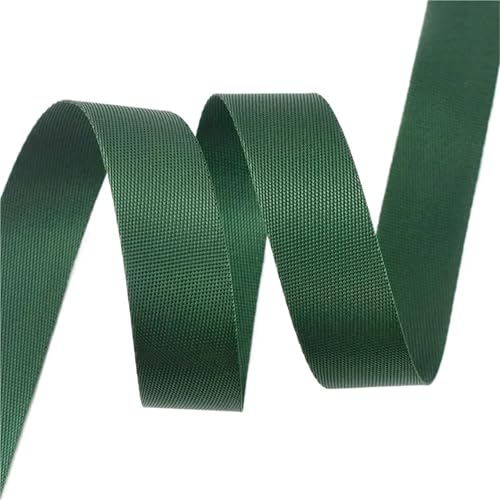 5 Meter Nylon-Gurtband, 20–50 mm Breite, Nähbandmaterial für Taschengriffe, Bandbesatz, Hundehalsbänder, Gürtelherstellung(Green,38mm) von Generisch