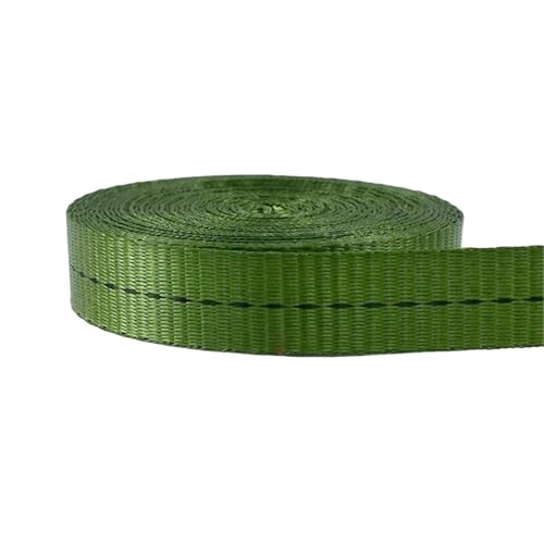 5 Meter Nylon-Gurtband, 25 mm, 38 mm, 50 mm Breite, für DIY-Näh-Rucksackgurte, Schrägband, Bastelprojekte(Army Green-25mm) von Generisch
