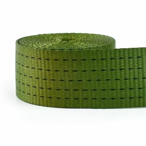 5 Meter Nylon-Gurtband, 25 mm, 38 mm, 50 mm Breite, für DIY-Näh-Rucksackgurte, Schrägband, Bastelprojekte(Army Green-50mm) von Generisch