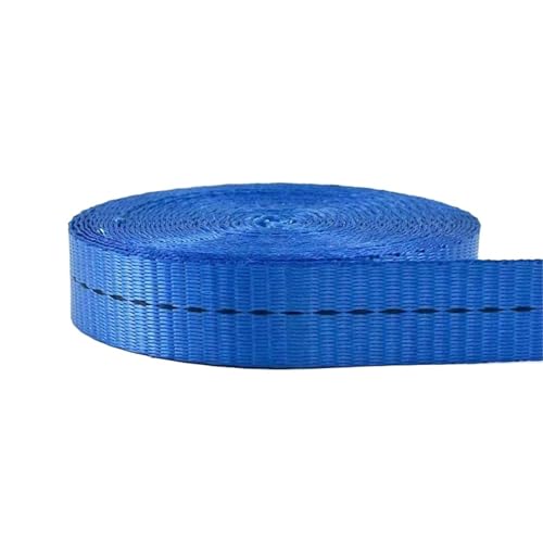 5 Meter Nylon-Gurtband, 25 mm, 38 mm, 50 mm Breite, für DIY-Näh-Rucksackgurte, Schrägband, Bastelprojekte(Blue-25mm) von Generisch
