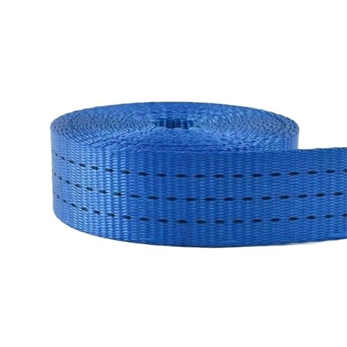 5 Meter Nylon-Gurtband, 25 mm, 38 mm, 50 mm Breite, für DIY-Näh-Rucksackgurte, Schrägband, Bastelprojekte(Blue-38mm) von Generisch