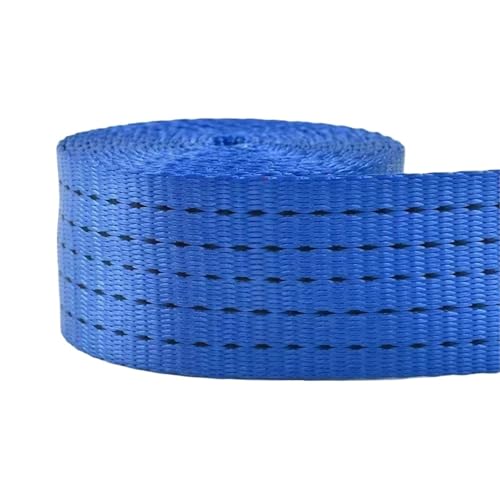 5 Meter Nylon-Gurtband, 25 mm, 38 mm, 50 mm Breite, für DIY-Näh-Rucksackgurte, Schrägband, Bastelprojekte(Blue-50mm) von Generisch