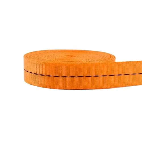 5 Meter Nylon-Gurtband, 25 mm, 38 mm, 50 mm Breite, für DIY-Näh-Rucksackgurte, Schrägband, Bastelprojekte(Orange-25mm) von Generisch