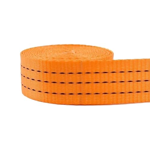 5 Meter Nylon-Gurtband, 25 mm, 38 mm, 50 mm Breite, für DIY-Näh-Rucksackgurte, Schrägband, Bastelprojekte(Orange-38mm) von Generisch