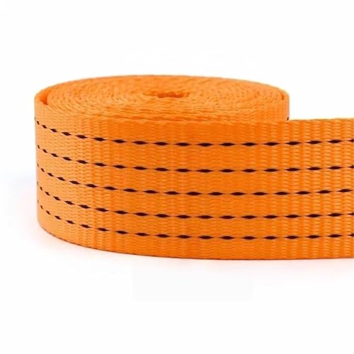 5 Meter Nylon-Gurtband, 25 mm, 38 mm, 50 mm Breite, für DIY-Näh-Rucksackgurte, Schrägband, Bastelprojekte(Orange-50mm) von Generisch