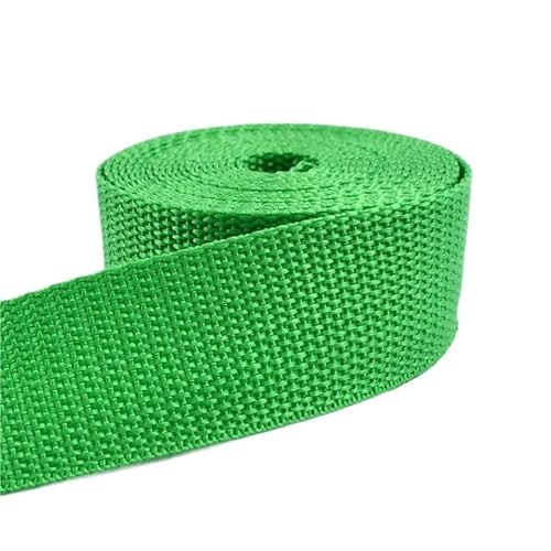 5 Meter Nylon Gurtband 20–50 mm Breite Dekorative Band Nähen Bias Tape Craft Strap Supplies(Green,25mm) von Generisch