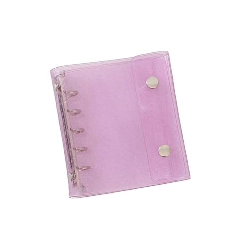 5-Ringbuch, erweiterbares Ringbuch, flexibles nachfüllbares Notizbuch, A7, A8, M5, Loseblattbinder für Büro, Zuhause (Rosa, 1 Stück) von Generisch