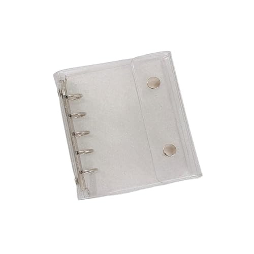 5-Ringbuch, erweiterbares Ringbuch, flexibles nachfüllbares Notizbuch, A7, A8, M5, Loseblattbinder für Büro, Zuhause (transparent, 1 Stück) von Generisch