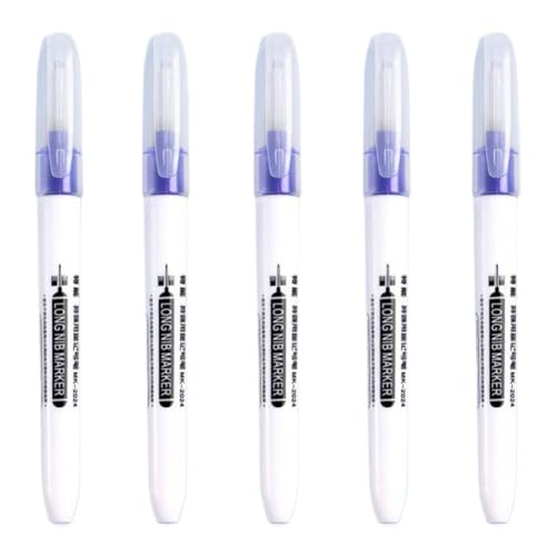 5 Stück 20 mm tiefes Loch lange Spitze Kopf Marker für Metall Perforierstift Wasserdicht Holzbearbeitung Multi-Purpo Badezimmer Dekoration von Generisch