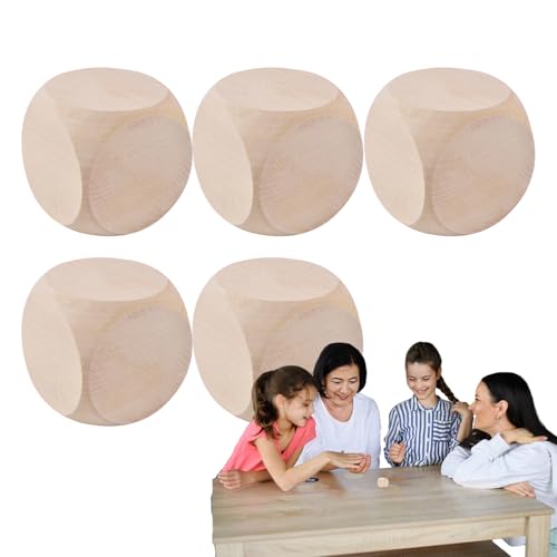5 Stück Blanko-Würfel Aus Holz, Blanko-Holzwürfel, 6-seitige Leere Quadratische Blöcke, Kleine Holzwürfel Mit Abgerundeten Ecken Für Die Herstellung Von Bastelprojekten 5 Stück Blanko-Würfel Aus Holz, Blanko-Holzwürfel, 6-seitige Leere Quadratische Blöcke, Kleine Holzwürfel Mit Abgerundeten Ecken Für Die Herstellung Von Bastelprojekten von Generisch