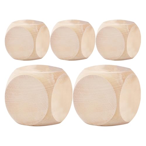 5 Stück Blanko-Würfel Aus Holz, Blanko-Holzwürfel, 6-seitige Leere Quadratische Blöcke, Kleine Holzwürfel Mit Abgerundeten Ecken Für Die Herstellung Von Bastelprojekten 5 Stück Blanko-Würfel Aus Holz, Blanko-Holzwürfel, 6-seitige Leere Quadratische Blöcke, Kleine Holzwürfel Mit Abgerundeten Ecken Für Die Herstellung Von Bastelprojekten von Generisch