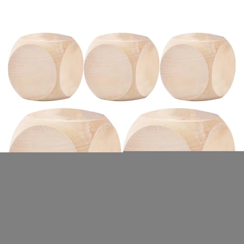 5 Stück Blanko-Würfel Aus Holz, Blanko-Holzwürfel, 6-seitige Leere Quadratische Blöcke, Kleine Holzwürfel Mit Abgerundeten Ecken Für Die Herstellung Von Bastelprojekten 5 Stück Blanko-Würfel Aus Holz, Blanko-Holzwürfel, 6-seitige Leere Quadratische Blöcke, Kleine Holzwürfel Mit Abgerundeten Ecken Für Die Herstellung Von Bastelprojekten von Generisch