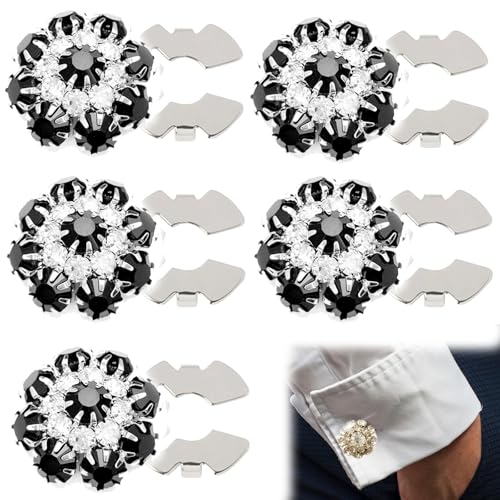 5 Stück Strass-Knopfabdeckungen, abnehmbare dekorative Knöpfe zum Anklipsen, Schmuck für Damen/Herren, glänzende Kristall-Nähknopfabdeckungen für Hemden, geeignet für Kleider, DIY und 5 Stück Strass-Knopfabdeckungen, abnehmbare dekorative Knöpfe zum Anklipsen, Schmuck für Damen/Herren, glänzende Kristall-Nähknopfabdeckungen für Hemden, geeignet für Kleider, DIY und von Generisch