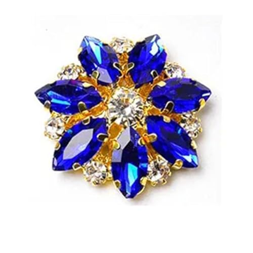 5 Stück exquisite modische Strass-Knöpfe mit flacher Rückseite, Kristallglas-Knöpfe zum Nähen, Pullover, Dekoration, Bekleidungszubehör von Generisch
