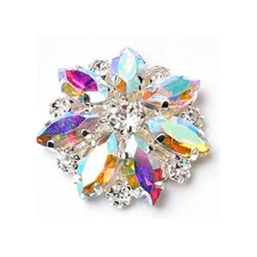 5 Stück exquisite modische Strass-Knöpfe mit flacher Rückseite, Kristallglas-Knöpfe zum Nähen, Pullover, Dekoration, Bekleidungszubehör 5 Stück exquisite modische Strass-Knöpfe mit flacher Rückseite, Kristallglas-Knöpfe zum Nähen, Pullover, Dekoration, Bekleidungszubehör von Generisch