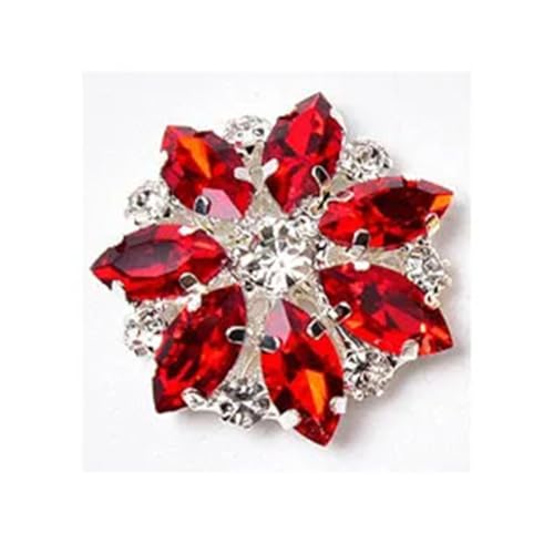 5 Stück exquisite modische Strass-Knöpfe mit flacher Rückseite, Kristallglas-Knöpfe zum Nähen, Pullover, Dekoration, Bekleidungszubehör von Generisch