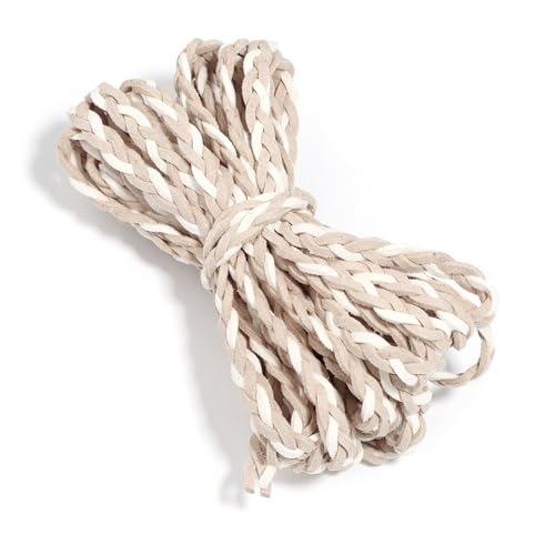 5 Yards/Lot 6mm Faux Wildleder Schnüre Bunte Weiche Textur Schnüre for DIY Handwerk Home Party Dekoration Kleidung Hut Taschen Zubehör(Khaki) von Generisch