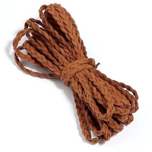 5 Yards/Lot 6mm Faux Wildleder Schnüre Bunte Weiche Textur Schnüre for DIY Handwerk Home Party Dekoration Kleidung Hut Taschen Zubehör(Middle Brown) von Generisch