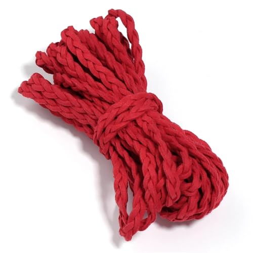 5 Yards/Lot 6mm Faux Wildleder Schnüre Bunte Weiche Textur Schnüre for DIY Handwerk Home Party Dekoration Kleidung Hut Taschen Zubehör(Red) von Generisch