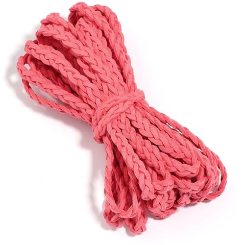 5 Yards/Lot 6mm Faux Wildleder Schnüre Bunte Weiche Textur Schnüre for DIY Handwerk Home Party Dekoration Kleidung Hut Taschen Zubehör(Watermelon Pink) von Generisch