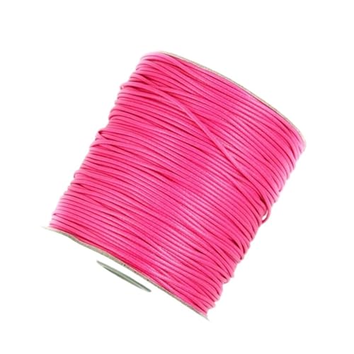 5 m Lederschnur, gewachste Kordel, Baumwollfaden, Schnur, Halskettenseil for die Schmuckherstellung, DIY-Armbandzubehör, 1 mm, 1,5 mm, 2 mm(03 Light Pink,2mm) von Generisch