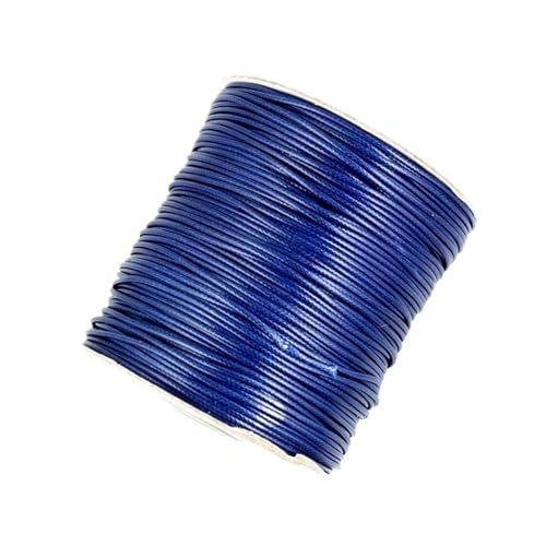 5 m Lederschnur, gewachste Kordel, Baumwollfaden, Schnur, Halskettenseil for die Schmuckherstellung, DIY-Armbandzubehör, 1 mm, 1,5 mm, 2 mm(18 Dark Blue,2mm) von Generisch