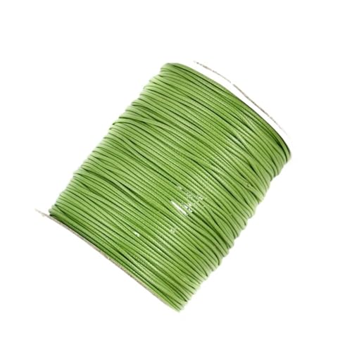 5 m Lederschnur, gewachste Kordel, Baumwollfaden, Schnur, Halskettenseil for die Schmuckherstellung, DIY-Armbandzubehör, 1 mm, 1,5 mm, 2 mm(19 Army Green,2mm) von Generisch