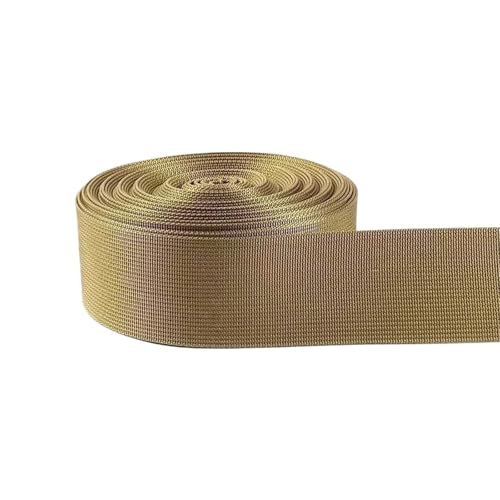 5 m langes, dekoratives Nylon-Jacquard-Gurtband, 20–50 mm, für Nähen von Schultertaschengurten, Kleidergürteln, Schrägband, Bastelzubehör(Light Amy Green,50mm) von Generisch