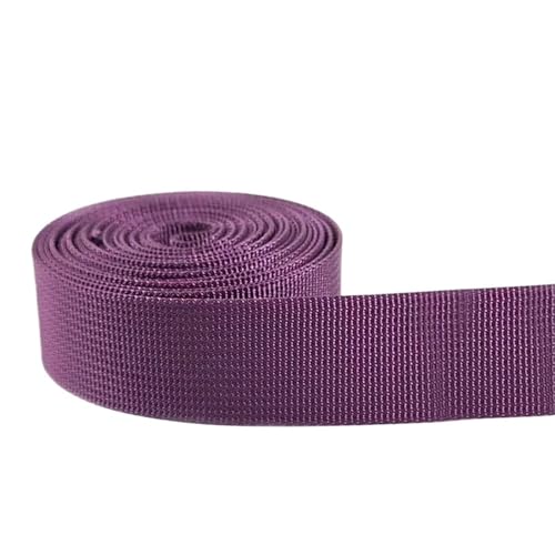 5 m langes, dekoratives Nylon-Jacquard-Gurtband, 20–50 mm, für Nähen von Schultertaschengurten, Kleidergürteln, Schrägband, Bastelzubehör(Purple,50mm) von Generisch