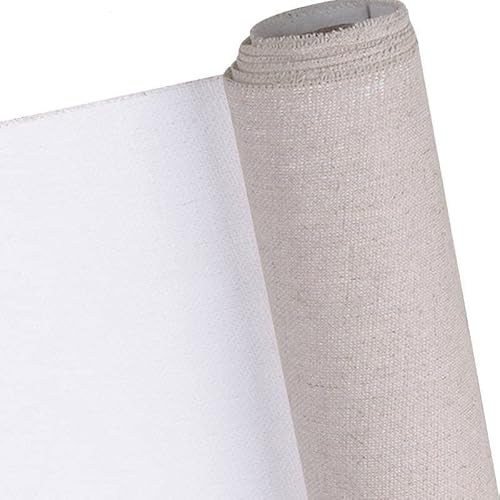 5 m professionelle Blanko-Leinwandrolle, 88 cm breit, Baumwoll-Leinwand für Acryl- und Ölgemälde, Kunstbedarf, perfekt für Künstler und Hobbyisten von Generisch