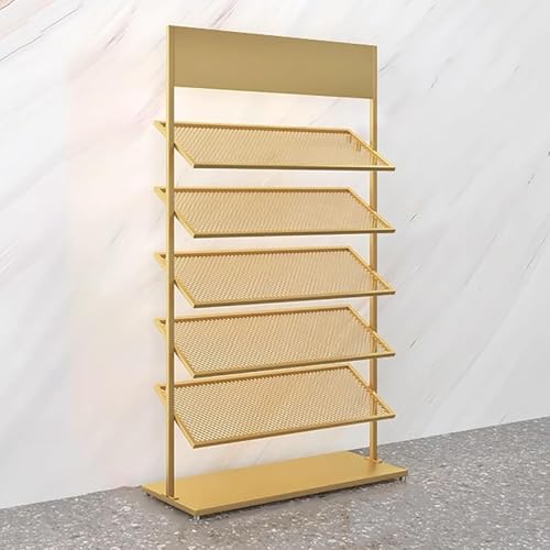 5-stöckiges Metall-Porzellan-Fliesen-Display-Rack, geschlitzter Bodenbelag-Ständer für Baustoffproben in Ausstellungshallen 5-stöckiges Metall-Porzellan-Fliesen-Display-Rack, geschlitzter Bodenbelag-Ständer für Baustoffproben in Ausstellungshallen von Generisch
