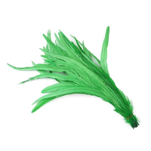50/100 Stück/Lot Bunte Hahnfedern zum Basteln 35–40 cm für DIY Karneval Hochzeit Party Dekoration EN8 50 Stück von Generisch