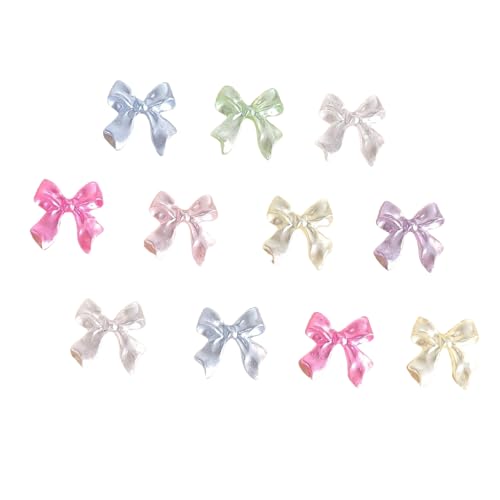 50/100Pcs Bogen nagel Charms, 3D Durchscheinende mehrfarbige Nagel dekorationen, Bogen Strass Nail Art Zubehör 50/100Pcs Bogen nagel Charms, 3D Durchscheinende mehrfarbige Nagel dekorationen, Bogen Strass Nail Art Zubehör von Generisch