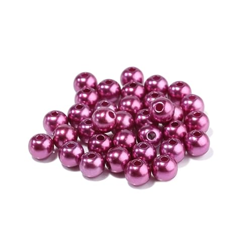50-1000 teile/los Runde ABS Imitation Perle Perlen Lose Perlen Kunststoff Acryl Spacer Perlen for Schmuck Machen Diy Armband Halskette(Dark purple,4mm x 1000PCS) von Generisch