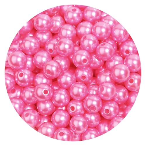 50-1000 teile/los Runde ABS Imitation Perle Perlen Lose Perlen Kunststoff Acryl Spacer Perlen for Schmuck Machen Diy Armband Halskette(Peach Pink,3mm x 1000PCS) von Generisch
