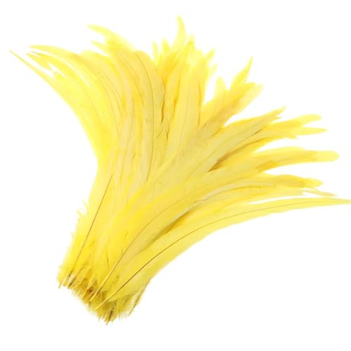 50-500 Stück Heißer Hahnschwanz-Feder, 25–30 cm, Federn für Hochzeits- und Weihnachtsdekorationen, Basteln, Gelb, 25–30 cm, 500 Stück 50-500 Stück Heißer Hahnschwanz-Feder, 25–30 cm, Federn für Hochzeits- und Weihnachtsdekorationen, Basteln, Gelb, 25–30 cm, 500 Stück von Generisch