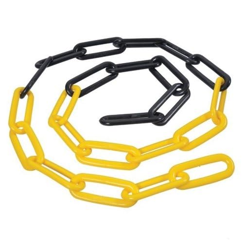 50 Meter Kunststoffkette/Absperrkette schwarz-gelb - 6 mm von Generisch