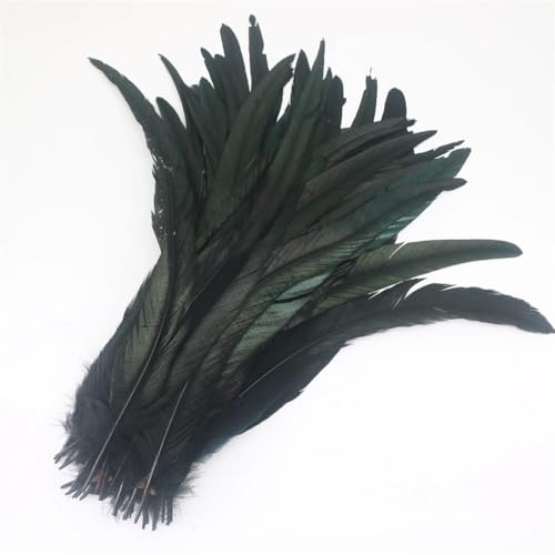 50 Stück/Lot Hahnfedern zur Dekoration, 25–40 cm, Zubehör für Tischnähkleid, schwarz, 25–30 cm 50 Stück/Lot Hahnfedern zur Dekoration, 25–40 cm, Zubehör für Tischnähkleid, schwarz, 25–30 cm von Generisch