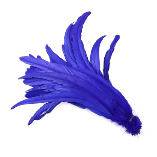 50 Stück/Lot farbige Hahnschwanzfedern zum Basteln, Karneval, Party, Dekoration, 25–40 cm, Bastelzubehör, Königsblau, 30–35 cm 50 Stück/Lot farbige Hahnschwanzfedern zum Basteln, Karneval, Party, Dekoration, 25–40 cm, Bastelzubehör, Königsblau, 30–35 cm von Generisch