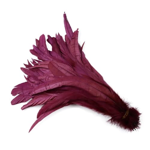 50 Stück/Lot farbige Hahnschwanzfedern zum Basteln, Karneval, Party, Dekoration, 25–40 cm, Bastelzubehör, Wein 35–40 cm 50 Stück/Lot farbige Hahnschwanzfedern zum Basteln, Karneval, Party, Dekoration, 25–40 cm, Bastelzubehör, Wein 35–40 cm von Generisch