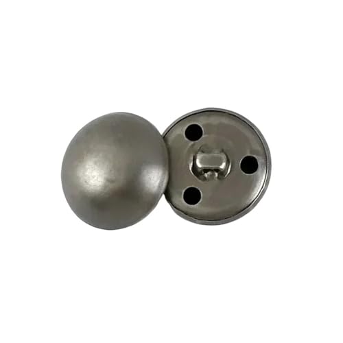 50 Stück Antik-Silber-Kupfer-Metallknöpfe Pilzform Nähzubehör 15–25 mm Jackenhemd-Mantel-Dekorationsverschlüsse(Black,18mm) von Generisch