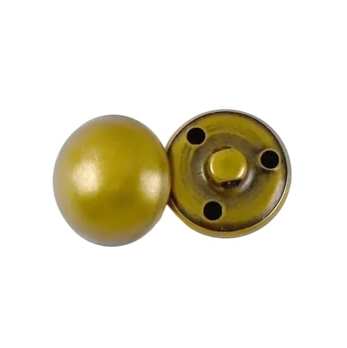 50 Stück Antik-Silber-Kupfer-Metallknöpfe Pilzform Nähzubehör 15–25 mm Jackenhemd-Mantel-Dekorationsverschlüsse(Bronze,23mm) von Generisch