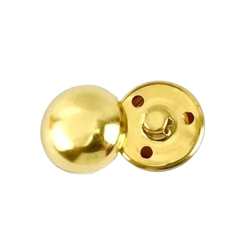 50 Stück Antik-Silber-Kupfer-Metallknöpfe Pilzform Nähzubehör 15–25 mm Jackenhemd-Mantel-Dekorationsverschlüsse(Light Gold,18mm) von Generisch