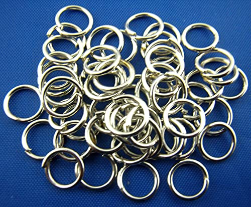 50 Stück Bindering offen Ringe 7mm Silber Biegering Spaltring Spiralring Ösen von Generisch