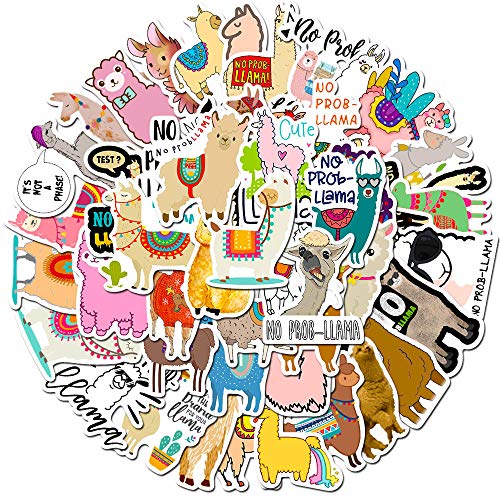 50 Stück Lama-Tier-Aufkleber-Set, lustige Cartoon-Aufkleber, wasserdicht, Vinyl-Aufkleber für Laptop, Koffer, Sammelalbum, Wasserflasche, Notebook, Handyhülle, niedliches Lama-Aufkleber-Set für Kinder 50 Stück Lama-Tier-Aufkleber-Set, lustige Cartoon-Aufkleber, wasserdicht, Vinyl-Aufkleber für Laptop, Koffer, Sammelalbum, Wasserflasche, Notebook, Handyhülle, niedliches Lama-Aufkleber-Set für Kinder von Generisch