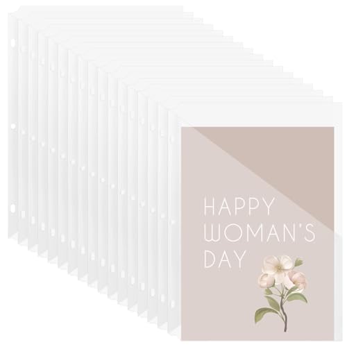 50 Stück Locher Ordner, Kunststoffhüllen für 3-Ringbinder, durchsichtig, Poly-Dokumententasche für Papierdokumente 50 Stück Locher Ordner, Kunststoffhüllen für 3-Ringbinder, durchsichtig, Poly-Dokumententasche für Papierdokumente von Generisch