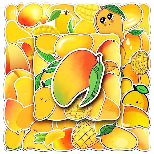 50 Stück Mango-Aufkleber-Set, niedliche Cartoon-Obst-Aufkleber, wasserdichte Vinyl-Aufkleber für Laptop, Tagebuch, Sammelalbum, Wasserflasche, Handyhülle, DIY-Dekoration, ästhetische 50 Stück Mango-Aufkleber-Set, niedliche Cartoon-Obst-Aufkleber, wasserdichte Vinyl-Aufkleber für Laptop, Tagebuch, Sammelalbum, Wasserflasche, Handyhülle, DIY-Dekoration, ästhetische von Generisch