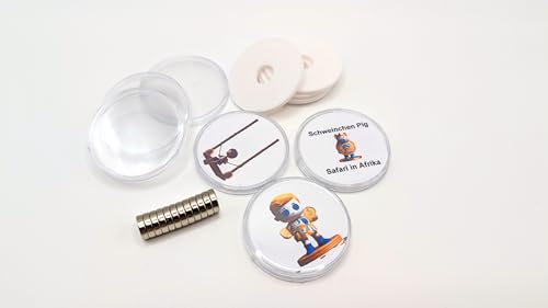 50 Stück Soundcoins Komplett-Set kompatibel mit der Toniebox mit ICODE SLIX-L RFID-Tag, NFC Chip, Coincase, Inlays, Magneten und Klebeetiketten 50 Stück Soundcoins Komplett-Set kompatibel mit der Toniebox mit ICODE SLIX-L RFID-Tag, NFC Chip, Coincase, Inlays, Magneten und Klebeetiketten von Generisch