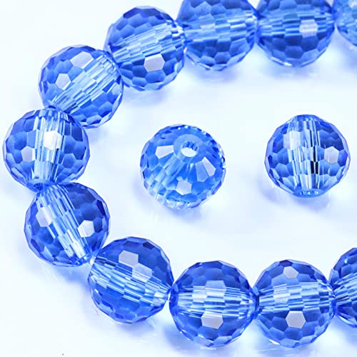 50 Stück runde hellblaue Kristallperlen, facettierte Glas-Rondelle-Abstandshalter für Schmuckherstellung, Handwerk, Armband, Windspiele, Sonnenfänger, lose Edelsteine, 10 mm 50 Stück runde hellblaue Kristallperlen, facettierte Glas-Rondelle-Abstandshalter für Schmuckherstellung, Handwerk, Armband, Windspiele, Sonnenfänger, lose Edelsteine, 10 mm von Generisch