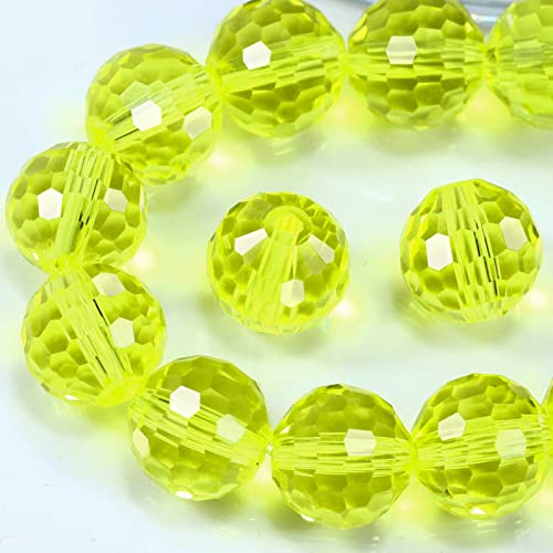 50 Stück runde zitronengelbe Kristallperlen, facettierte Glas-Rondelle-Abstandshalter für Schmuckherstellung, Handwerk, Armband, Windspiele, Sonnenfänger, lose Edelsteine, 10 mm 50 Stück runde zitronengelbe Kristallperlen, facettierte Glas-Rondelle-Abstandshalter für Schmuckherstellung, Handwerk, Armband, Windspiele, Sonnenfänger, lose Edelsteine, 10 mm von Generisch